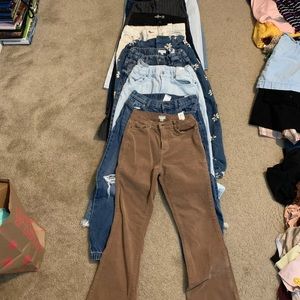 11 pair of pant size 12 girls most are from pacsun $130.00 for all.